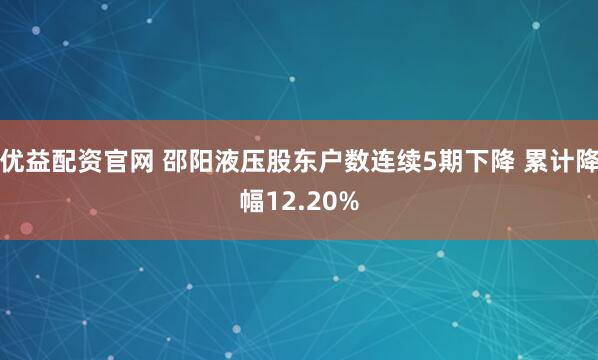 优益配资官网 邵阳液压股东户数连续5期下降 累计降幅12.20%